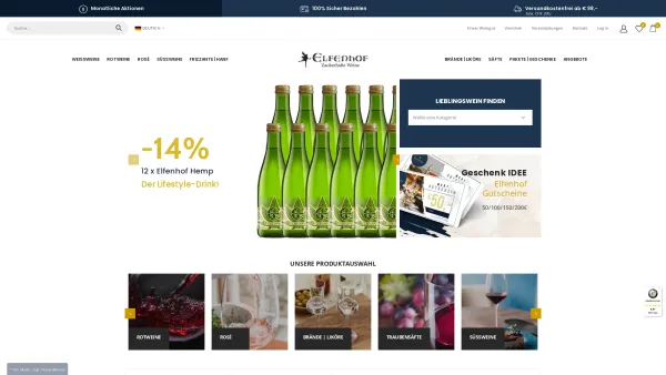Website Screenshot: Weingut Elfenhof Austrian Eiswe Nobel Sweet - Elfenhof-Webshop – Entdecken Sie die Welt der zauberhaften Weine - Date: 2023-06-22 15:00:21