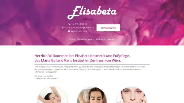 Website Screenshot: ELISABETA-KOSMETIK-FUSSPFLEGE-MASSAGE, WIEN, Produkte von Maria Galland, Mavala, Opi - Elisabeta - Date: 2023-06-14 16:34:51