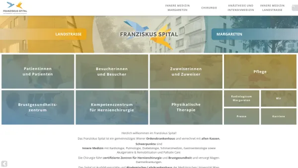 Website Screenshot: Krankenhaus St. Elisabeth - Franziskus Spital | Achtsam dem Leben begegnen - Date: 2023-06-14 10:37:10