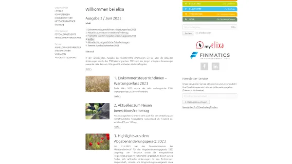 Website Screenshot: bei elixa - elixa | Home - Date: 2023-06-22 15:00:21