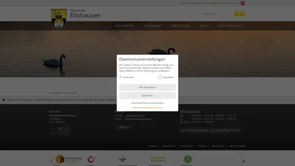 Website Screenshot: Gemeindeamt Gemeinde Elixhausen bei Salzburg - Gemeinde Elixhausen - Startseite - Date: 2023-06-22 15:00:21