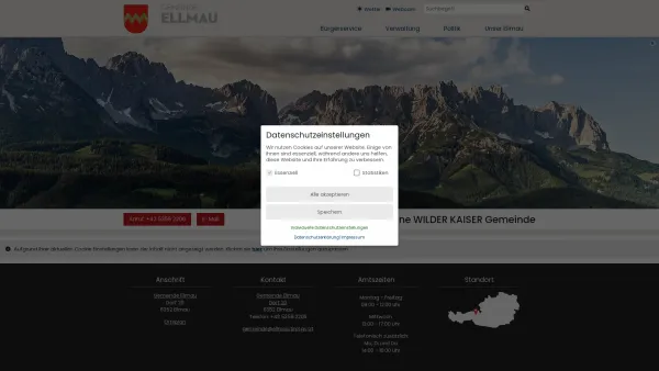 Website Screenshot: Ellmau Gemeinde Region Regional Regionales Information System Gemeinde Gemeinden - Ellmau - Startseite - Date: 2023-06-22 15:00:21