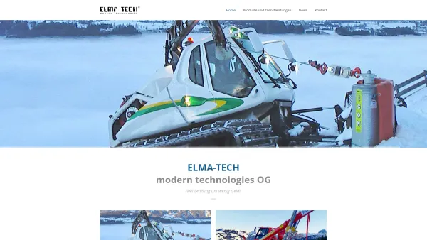 Website Screenshot: Elma-Tech modern technologies - Alpintechnik - elma-tech.com - Date: 2023-06-22 15:00:21