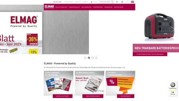 Website Screenshot: ELMAG Entwicklungs- und Handels-GmbH - ELMAG Entwicklungs und Handels GmbH - Powered by Quality - ELMAG - Date: 2023-06-22 15:00:21