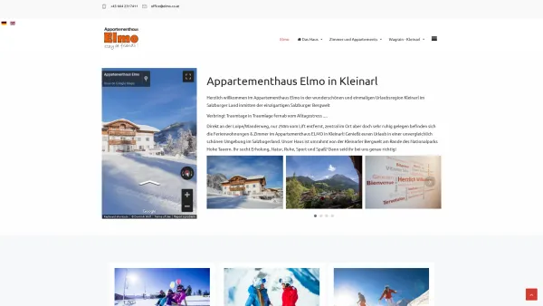 Website Screenshot: Appartementhaus und Ferienwohnungen Elmo Kleinarl - Elmo - Date: 2023-06-22 15:00:21