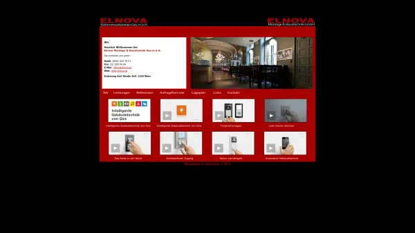 Website Screenshot: ELNOVA Elektroinstallationen E L N O V A . - ELNOVA Montage & Haustechnik Ges. m. b. H. - Erzherzog Karl Straße 243 - 1220 Wien - Date: 2023-06-22 15:00:21
