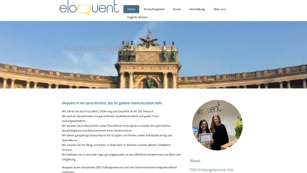 Website Screenshot: eloquent Sprachschule - eloquent - - Date: 2023-06-22 15:00:21