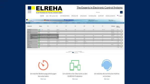 Website Screenshot: ELREHA Elektronische Regelsysteme für die Kälte und Klimatechnik - Elektronische Regelungen GmbH – The Experts in Electronic Control Systems - Date: 2023-06-22 16:00:38