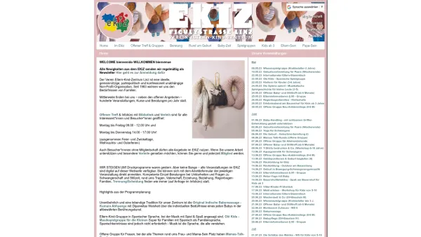 Website Screenshot: EKiZ Eltern-Kind-Zentrum Linz - EKiZ - Verein Eltern-Kind-Zentrum Linz - Date: 2023-06-22 15:00:21
