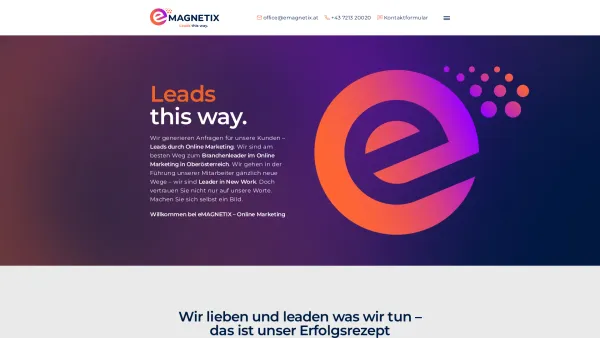 Website Screenshot: eMagnetix Online Marketing GmbH - Internet & Online Marketing Agentur Oberösterreich - eMAGNETIX - Date: 2023-06-15 16:02:34