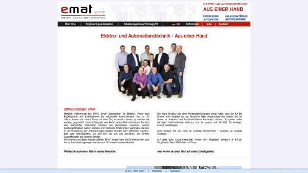 Website Screenshot: Emat GmbH Elektro und Automationstechnik - Emat GmbH - Elektro und Automationstechnik - Date: 2023-06-22 15:10:53