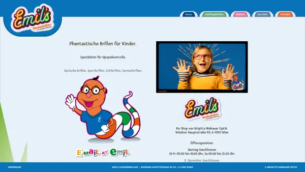 Website Screenshot: Emils Emils Website - Home - Emils Kinderbrillen - Date: 2023-06-22 15:10:53