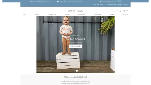 Website Screenshot: EMMA & PAUL - Nachhaltige Bio Baby- und Kindermode - EMMA & PAUL - Date: 2023-06-22 15:11:13
