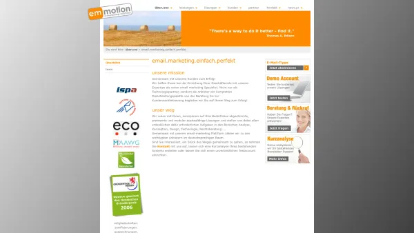 Website Screenshot: emmotion e-marketing solutions Beratung-Vertrieb-Verkauf - email.marketing.einfach.perfekt - Date: 2023-06-22 15:11:13