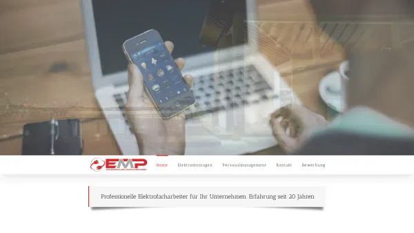 Website Screenshot: EMP GmbH - EMP GmbH Österreich | Elektromontagen & Personalmanagement - Date: 2023-06-22 15:11:13