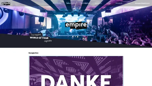 Website Screenshot: Discothek empire nach(t)leben! - empire St. Martin | the biggest world of your nightlife - Date: 2023-06-14 10:39:37