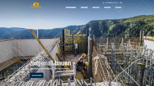 Website Screenshot: Empl Bau Alles rund ums Bauen - Baufirma Salzburger Land | Empl Bau Mittersill - Date: 2023-06-22 15:11:13