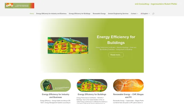 Website Screenshot: En2-Consulting Ingenieurbüro für Energie und Umwelttechnik - en2-Consulting | Ingenieurbüro Robert Pfeifer - Date: 2023-06-22 15:11:13
