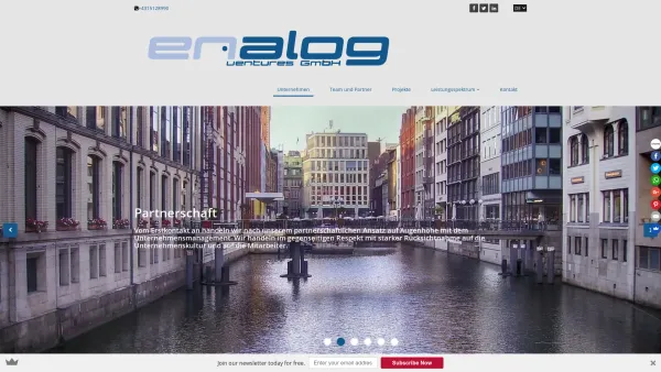 Website Screenshot: enalog ventures GmbH - enalog ventures - Date: 2023-06-22 15:11:13