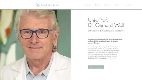 Website Screenshot: Wolf Gerhard Univ. Prof. Zentrum für Endokrine Chirurgie - Schilddrüse | Behandlung | Dr. Wolf | Graz - Date: 2023-06-15 16:02:34