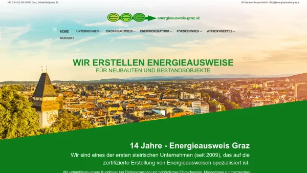 Website Screenshot: EAG Stefan Hammer - EAG energieausweis-graz.at Steiermark. - Date: 2023-06-14 10:39:40