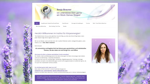 Website Screenshot: Institut für Körperenergien - Wilkommen - Institut für Körperenergien - Sonja Brauner - Date: 2023-06-15 16:02:34