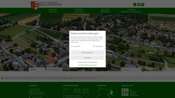 Website Screenshot: Die Marktgemeinde Engelhartstetten in Niederösterreich bei Hainburg freut sich auf Ihren Besuch. Alles wissenswerte finden Sie auf - Engelhartstetten - GEM2GO WEB - Startseite - Date: 2023-06-22 15:00:26