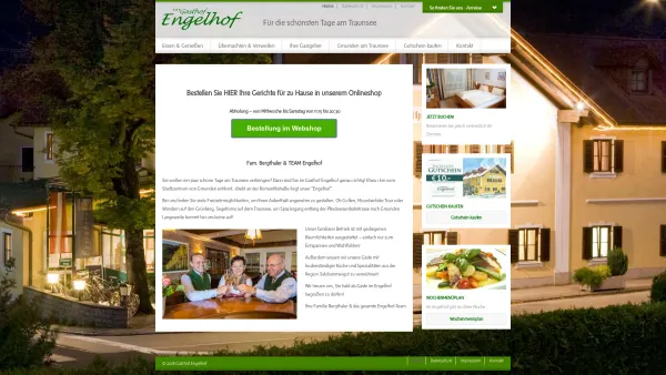 Website Screenshot: beEngelhof EGasthof zum Wohlfühlen - Gasthof Engelhof | Für die schönsten Tage am Traunsee - Date: 2023-06-22 15:00:26