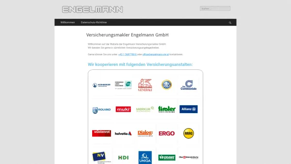 Website Screenshot: ENGELMANN Versicherungsmaklerbüro GmbH - Versicherungsmakler Engelmann GmbH – Versicherungsmakler und Berater in Versicherungsangelegenheiten - Date: 2023-06-22 15:00:26