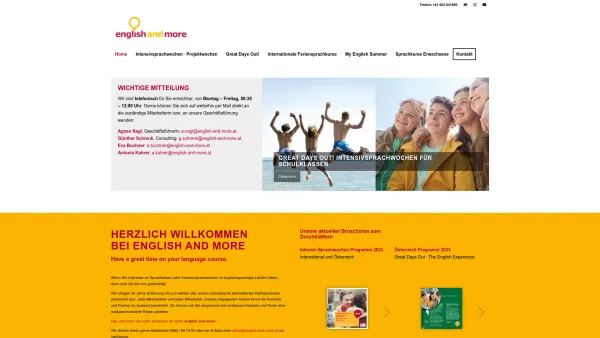 Website Screenshot: English and more Schrenk & Partner GmbH - english and more - Date: 2023-06-22 15:00:26