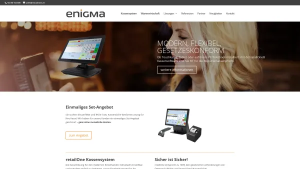 Website Screenshot: ENIGMA IT-SYSTEME GmbH - ENIGMA | IT-Systeme - Kassensysteme - Warenwirtschaft - Date: 2023-06-22 15:00:26