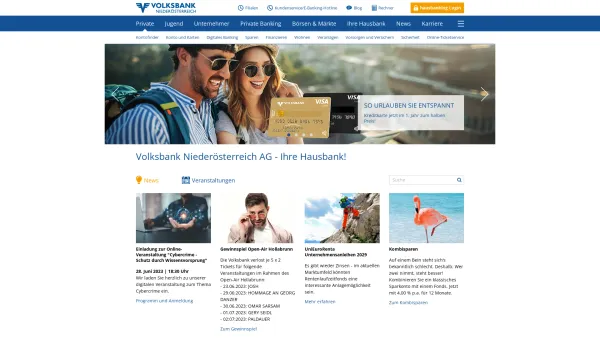 Website Screenshot: Volksbank Vertrauen verbindet - Ihr Partner in der Region | Volksbank Niederösterreich AG - Date: 2023-06-22 15:00:26