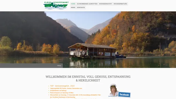 Website Screenshot: Floss & Schifffahrt Aigner Günter - FLoss & Schifffahrt Aigner - Floss & Schifffahrt! - Date: 2023-06-22 15:00:23