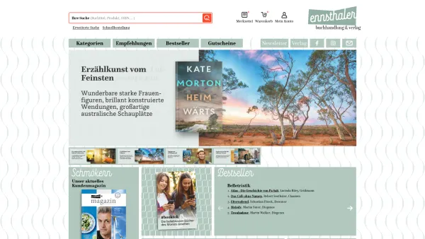 Website Screenshot: ennsthaler buch bücher gesundheit treben leben buchhandlung verlag bookshop publisher - Startseite – Ennsthaler - Date: 2023-06-22 15:00:26