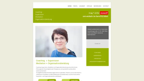 Website Screenshot: Ulrike Rauwolf Supervision-Beratung-Coaching - Ulrike Rauwolf Supervision, Coaching, Mediation, Organisationberatung - Date: 2023-06-22 15:00:26