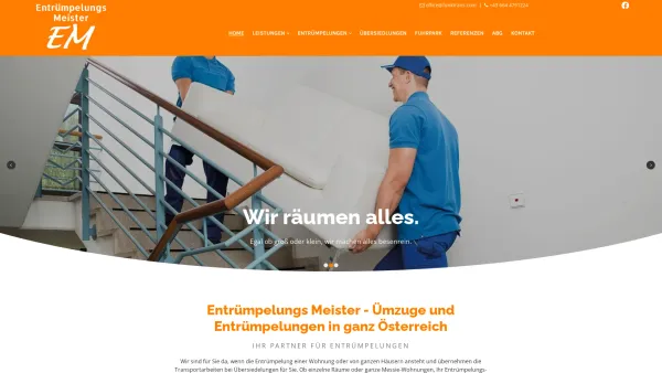 Website Screenshot: Entrümpelungs Meister - Entrümpelungen - Entrümpelungs Meister - Date: 2023-06-15 16:02:34