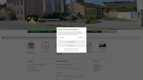 Website Screenshot: Gemeinde www.Enzersfeld.at - Homepage der Marktgemeinde Enzersfeld - Startseite - Date: 2023-06-22 15:15:41