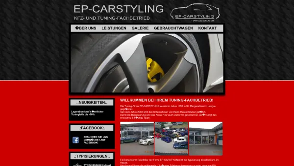 Website Screenshot: EP-Carstyling Tuning Fachbetrieb Herzlich - EP CARSTYLING | Harald Gruber, St. Margarethen im Lungau - Date: 2023-06-14 10:47:27