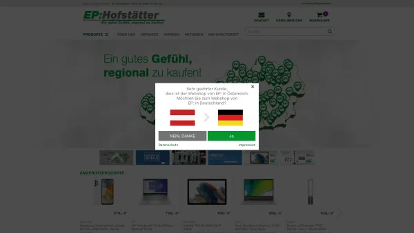 Website Screenshot: Ing. Hofstätter Gesellschaft bei Hofstätter - EP: Über 100 Elektrofachhändler in Österreich - Date: 2023-06-22 15:15:41