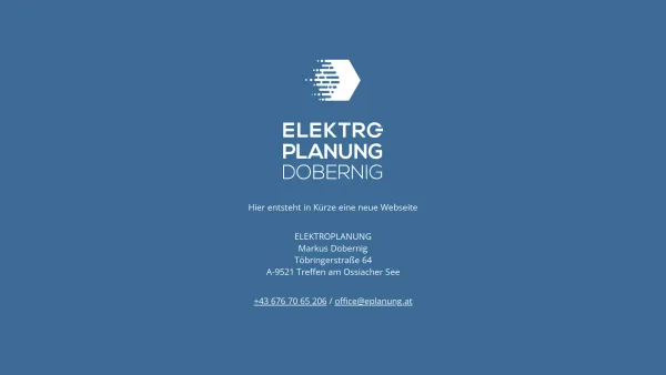 Website Screenshot: E R ELEKTROPLANUNG GMBH - Elektroplanung Dobernig - Date: 2023-06-22 15:15:41