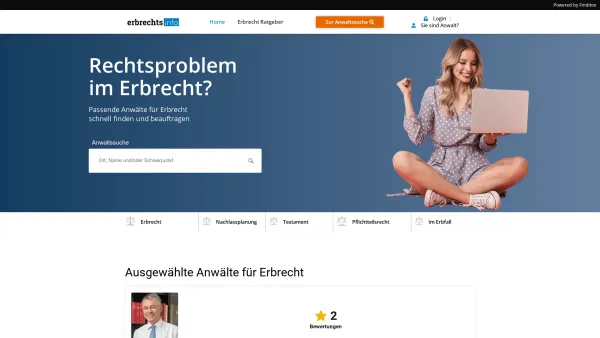 Website Screenshot: Erbrechtsinfo.at - Erbrechtsinfo.at | Der Erbrecht Ratgeber in Österreich - Date: 2023-06-15 16:02:34