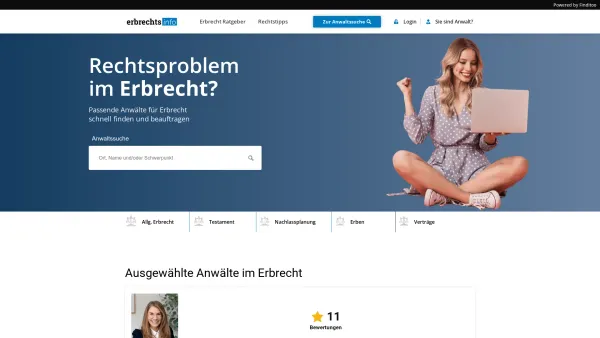 Website Screenshot: Erbrechtsinfo.ch - Erbrechtsinfo.ch | Der Erbrecht Ratgeber in der Schweiz - Date: 2023-06-26 10:26:16
