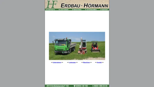 Website Screenshot: ERDBAU Hoermann - Erdbau HÖRMANN - Baggerarbeiten, Wegebau, Abbrucharbeiten ... - Date: 2023-06-15 16:02:34