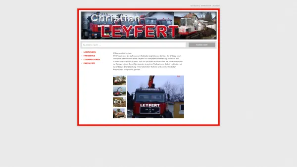 Website Screenshot: Leyfert www.erdbau-transporte.at - Date: 2023-06-22 15:00:29
