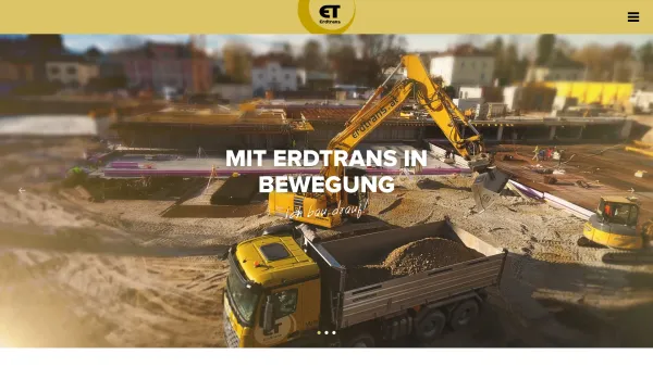 Website Screenshot: Erdtrans Erdbewegungen - Erdtrans - Erdbau, Abbruch, Entsorgung - Date: 2023-06-22 15:00:29