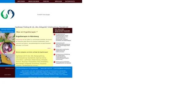 Website Screenshot: Ergotherapie in Nürnberg - Ergotherapie Nürnberg für Ads, Adhs, Schlaganfall, Verhaltensstörung, Hyperaktivität - Date: 2023-06-22 15:00:29