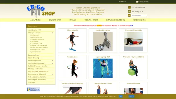 Website Screenshot: Ergofit / Inh. Fr. Waltraud Mack - Therapie- und Fitnessprodukte und Gesichtsschutz - Date: 2023-06-14 10:46:41