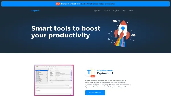 Website Screenshot: Ergonis Software GmbH - Smart tools to boost your productivity - ergonis - Date: 2023-06-14 10:39:40