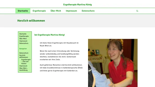 Website Screenshot: Ergotherapie König - Ergotherapie Martina König - Hausbesuch Wien - Gebärden - Date: 2023-06-26 10:26:16