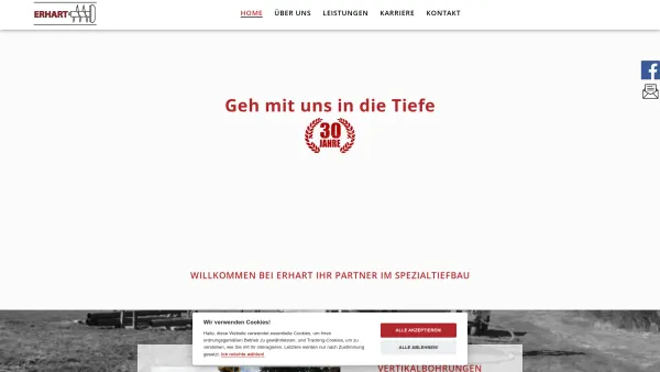 Website Screenshot: Erhart Bohrungen - Tiefenbohrung Tirol, Geothermie - Erhart Bohrungen - Date: 2023-06-22 15:00:29